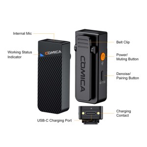 میکروفون یقه ای  بی سیم کامیکا مدل Vimo C2
